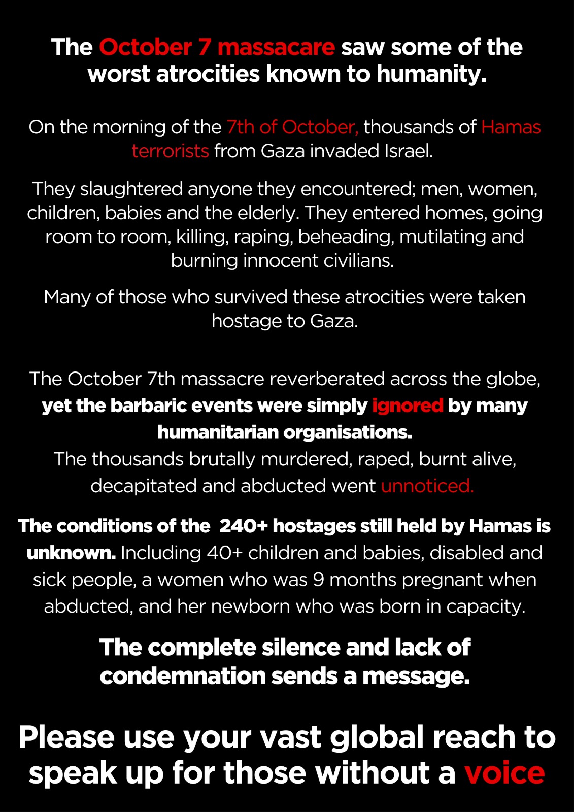 The October 7 massacre saw some of the worst atrocities known to humanity.