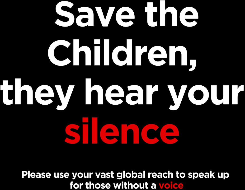 Save the Children, they hear your silence